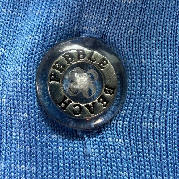 Pebble Beach Performance Blue Golf Polo Men's Medium - Picture 8 of 8
